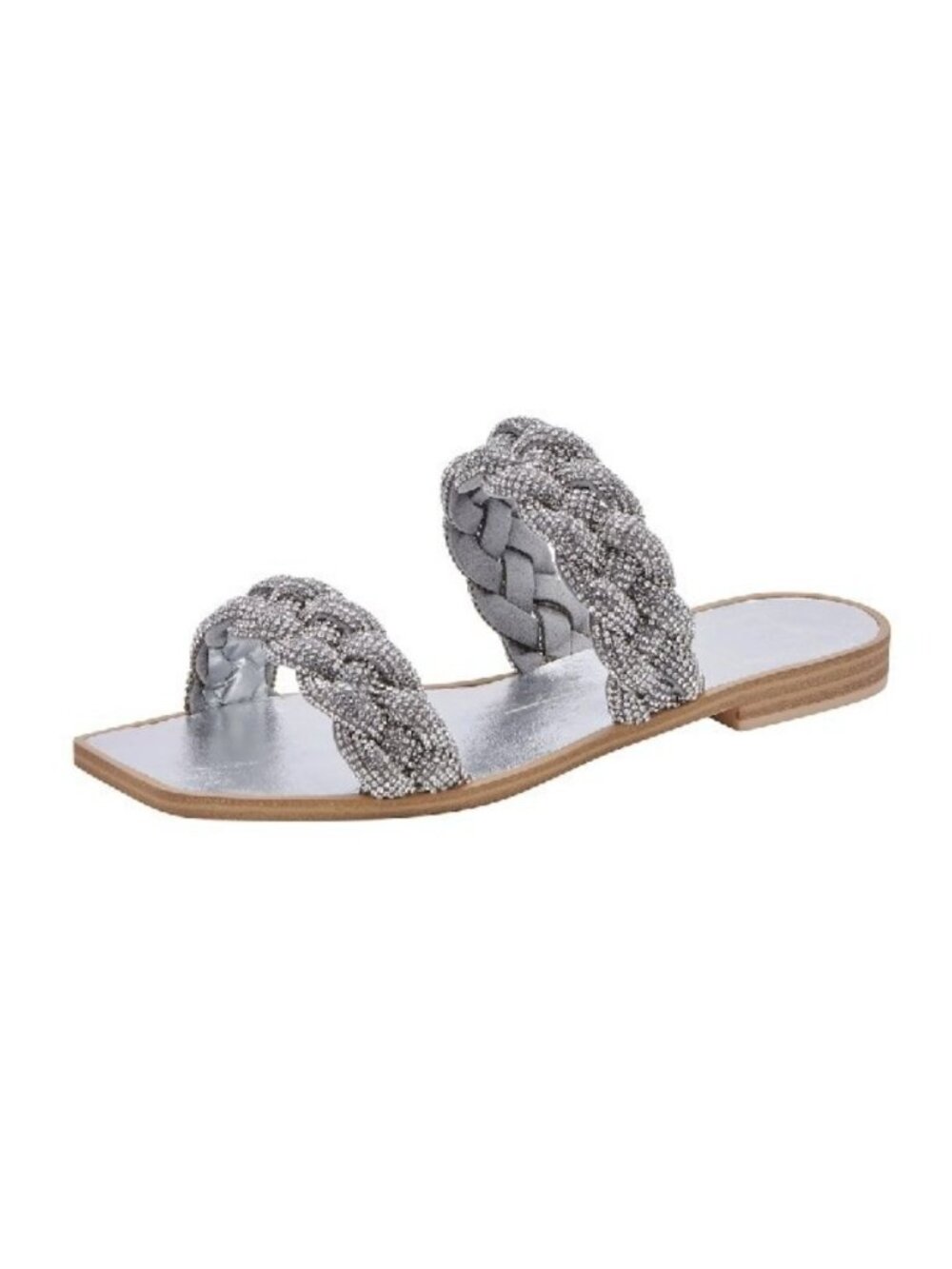 NEW Dolce Vita Indy Silver Rhinestone Banded Sandals